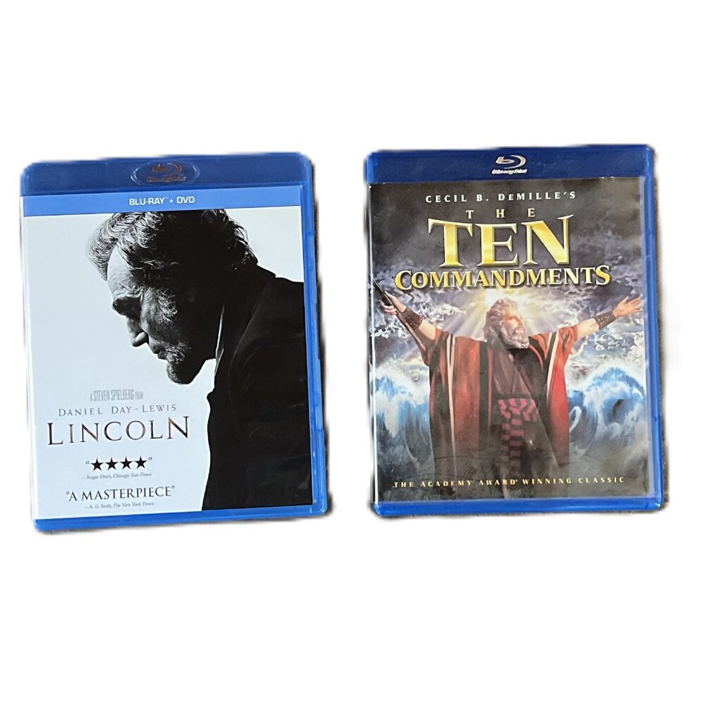 2 Blu-Ray/DVD Bndl: Spielberg's Lincoln/Cecil B. DeMille's The Ten Commandments